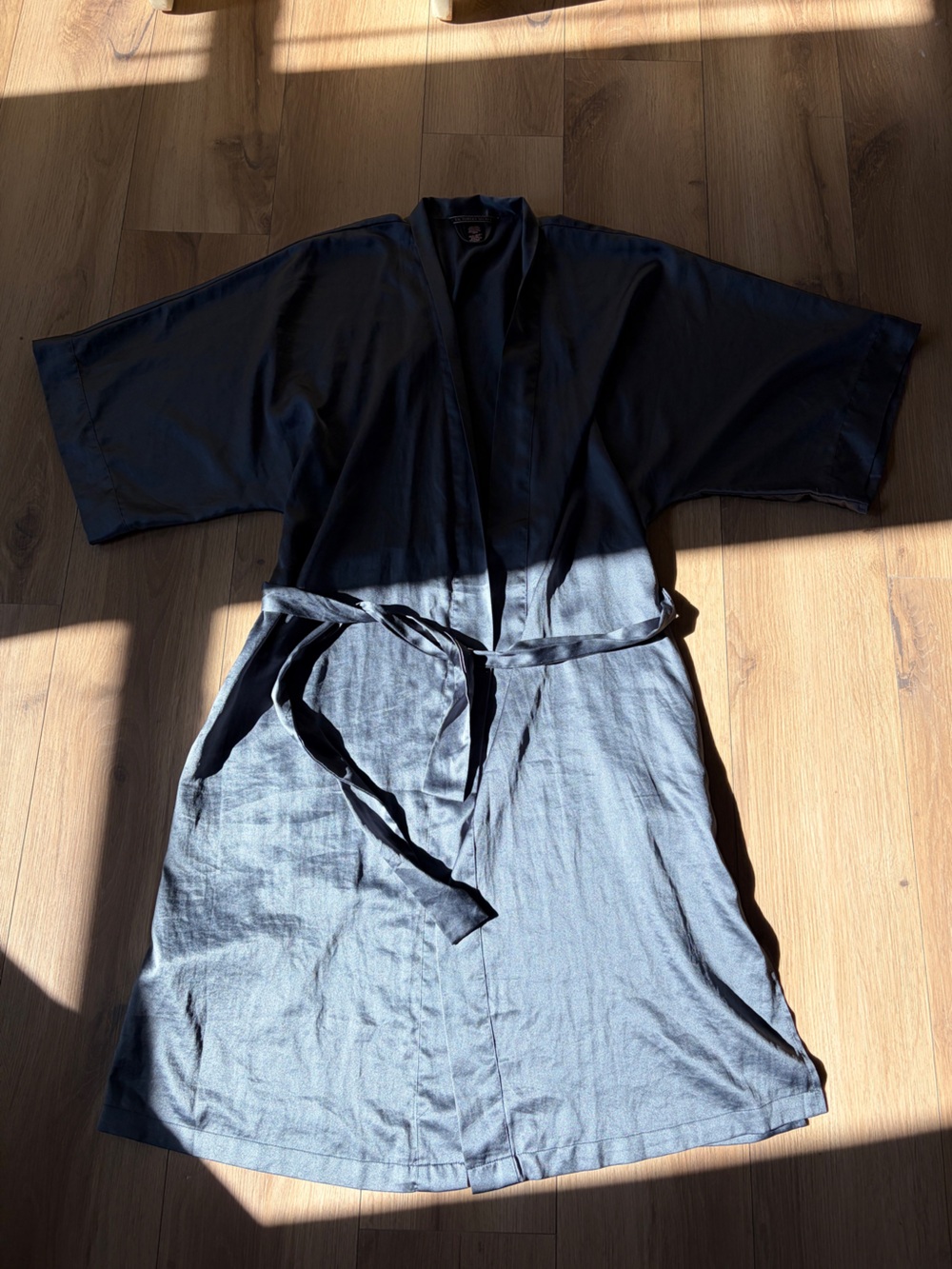 Victoria's Secret Silk Grey Robe with Pockets